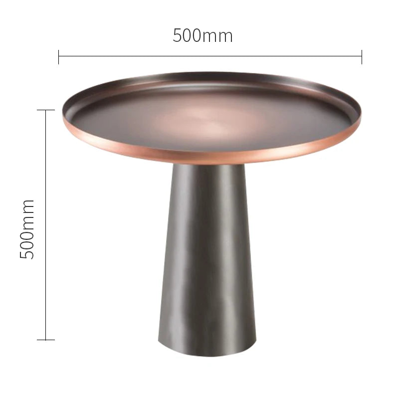 italian metal pallet side table antique round coffee table modern luxury living room villa furniture