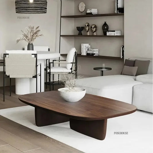 Modern Minimalist Coffee Table Luxury Creative Design Home Living Room Furniture Nordic Wabi Sabi Style Wood Coffee Tables a