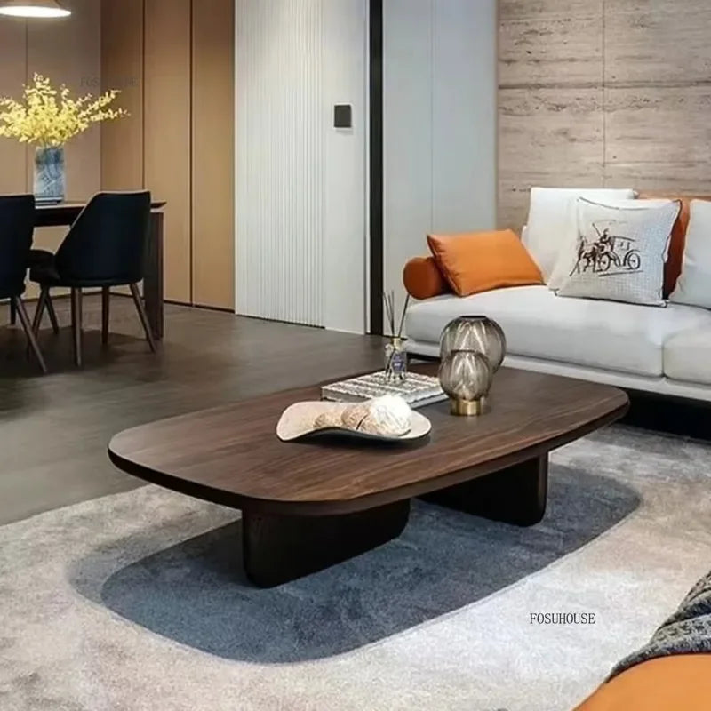 Modern Minimalist Coffee Table Luxury Creative Design Home Living Room Furniture Nordic Wabi Sabi Style Wood Coffee Tables a