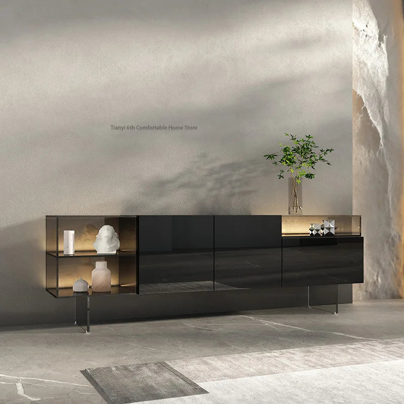 Italian Minimalist Floating TV Cabinet Modern Simple Acrylic Living Room TV Cabinets Home Furniture שידה לטלויזיה בסלון FYFS