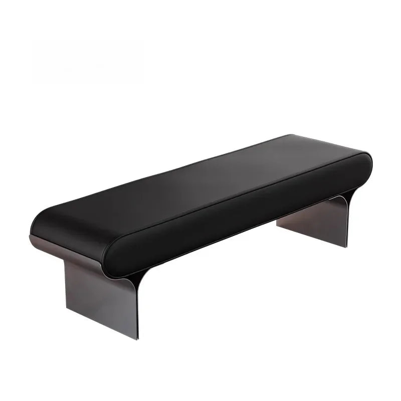 Leather Modern Bench Minimalist Upholstered Entryway Bench Stylish Living Room Bedroom Furniture for Home Decor