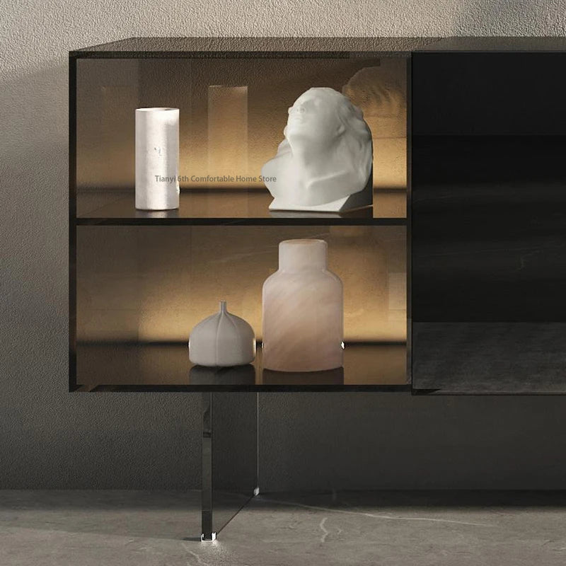 Italian Minimalist Floating TV Cabinet Modern Simple Acrylic Living Room TV Cabinets Home Furniture שידה לטלויזיה בסלון FYFS