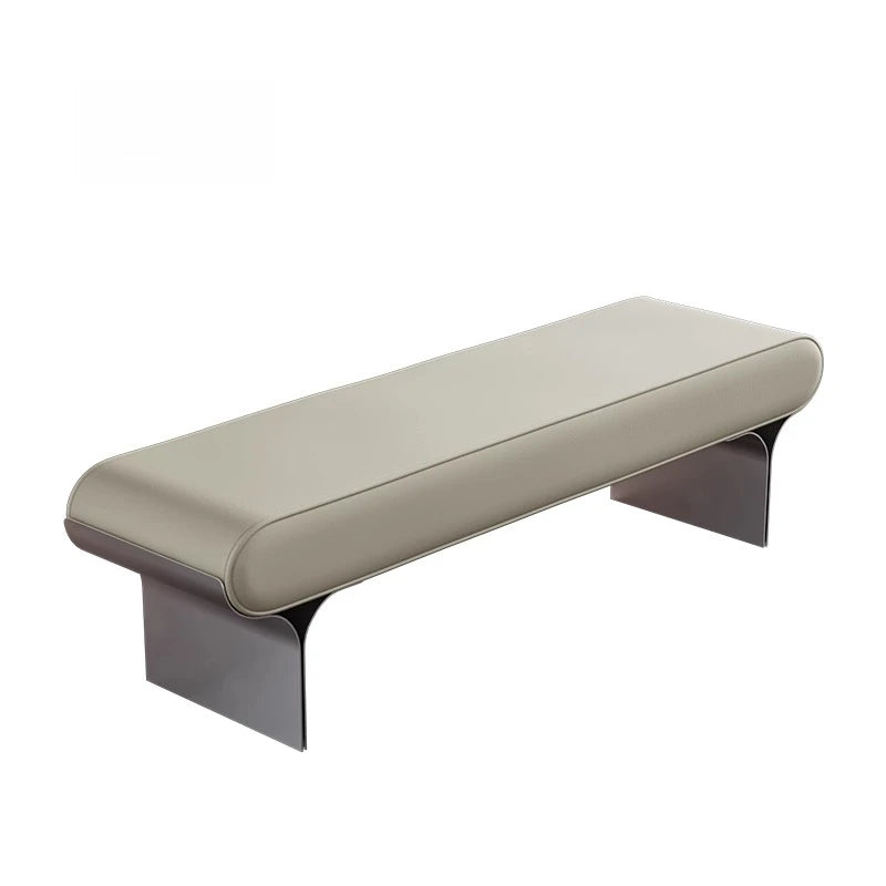 Leather Modern Bench Minimalist Upholstered Entryway Bench Stylish Living Room Bedroom Furniture for Home Decor