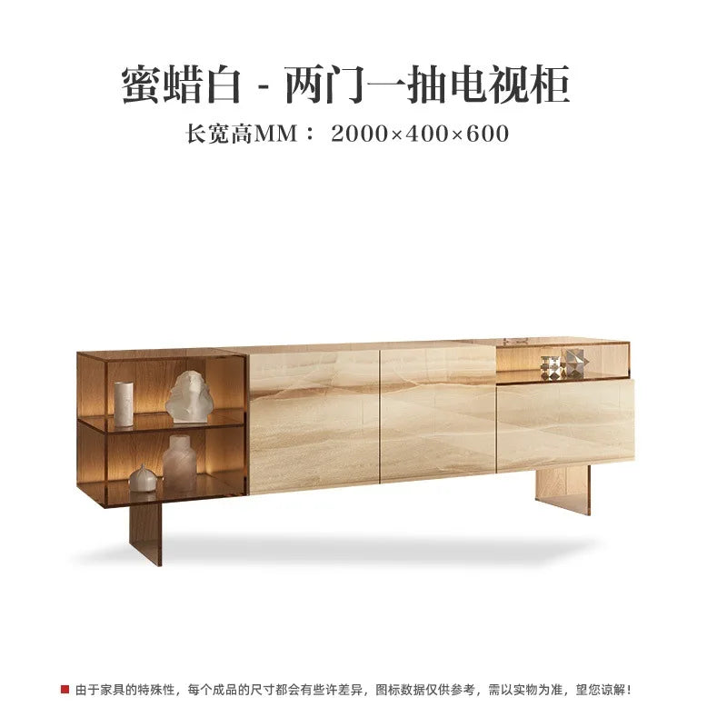 Italian Minimalist Floating TV Cabinet Modern Simple Acrylic Living Room TV Cabinets Home Furniture שידה לטלויזיה בסלון FYFS