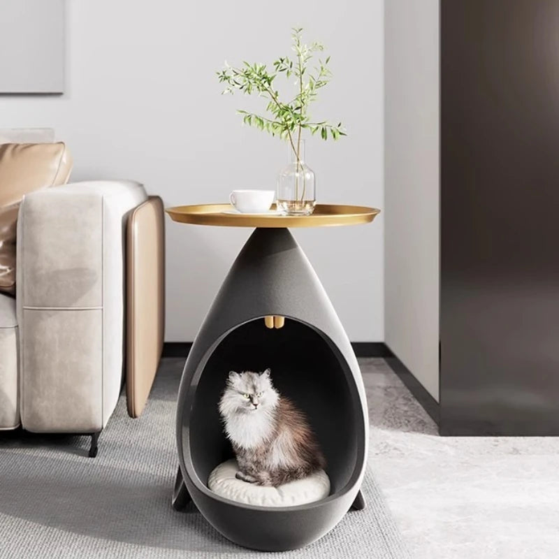 Nordic Coffee Tables Living Room Storage Round Table Sofa Side Multifunctional Cat House Modern Home Decoration Furniture