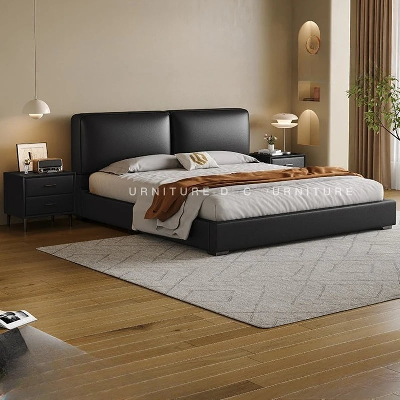 Italian Minimalist Designer King-Size Bed Modern Simple Nordic Master Bedroom Double Beds Guesthouse Bedroom Furniture FYBB