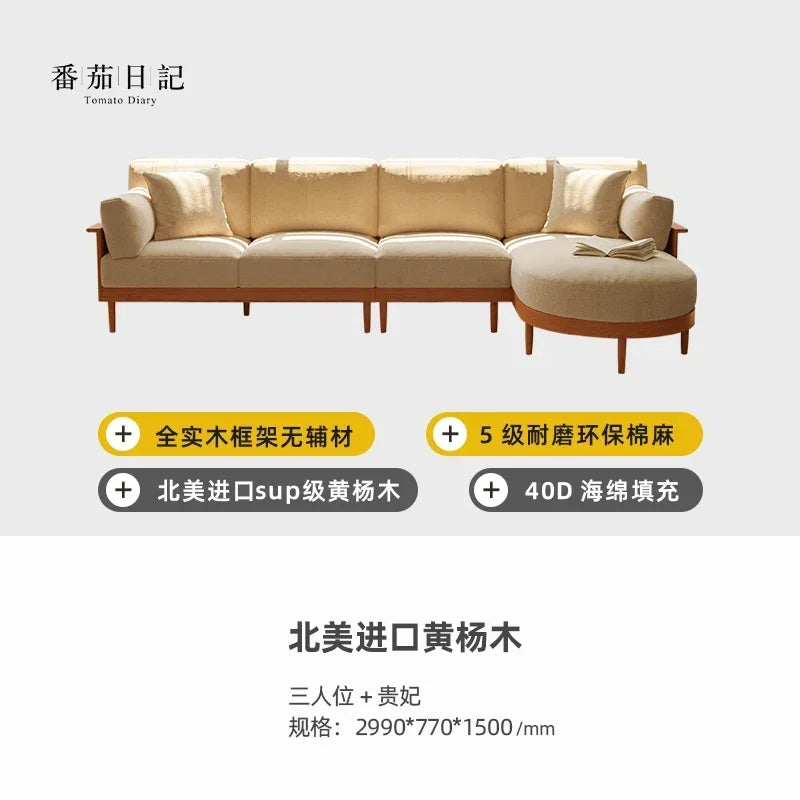 Fabric Designer Recliners Sofa Wood Nordic Sleeper Chaise Living Room Couch Lazy Corner Double Divano Sottovuoto Furniture