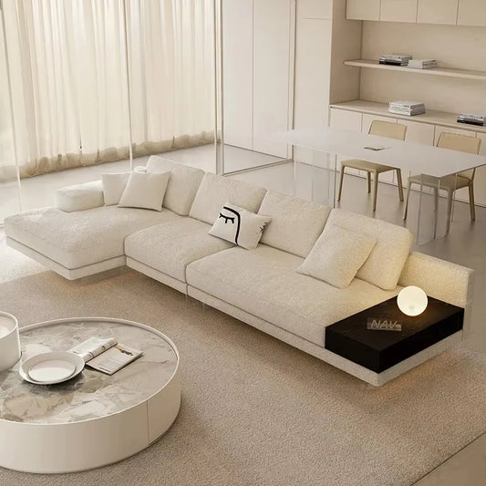 # Nordic Modern Fabric Sofa Set Modern Luxury Design Customized Color Floating Light Corner Sofa for Large Living Room Furniture