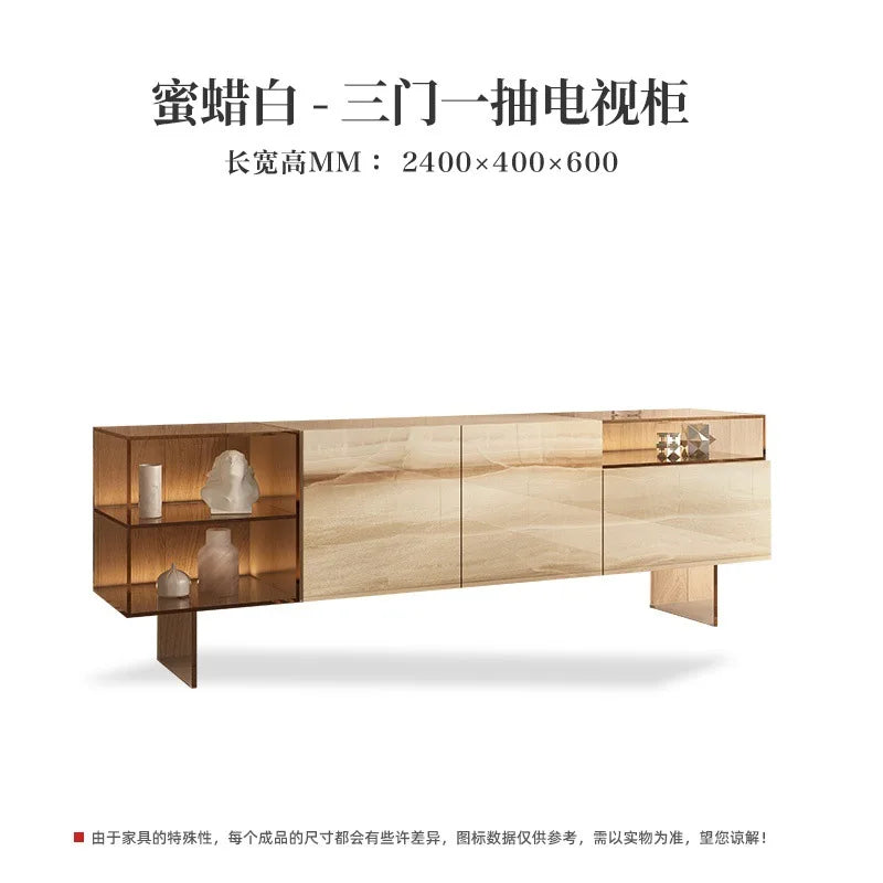 Italian Minimalist Floating TV Cabinet Modern Simple Acrylic Living Room TV Cabinets Home Furniture שידה לטלויזיה בסלון FYFS