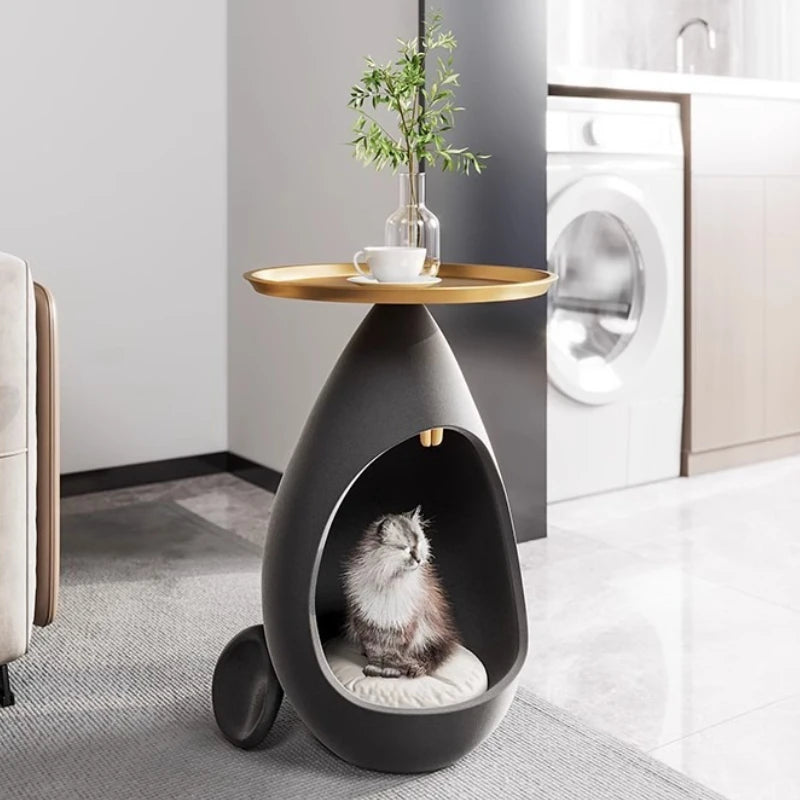 Nordic Coffee Tables Living Room Storage Round Table Sofa Side Multifunctional Cat House Modern Home Decoration Furniture