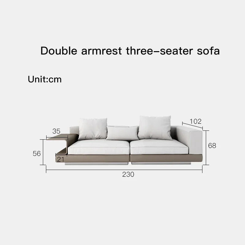 Italian Couch  For Living Room Minimalist Cotton And Linen Fabric Sectional Sofa Large Flat Floor Designer Living Room Sofas