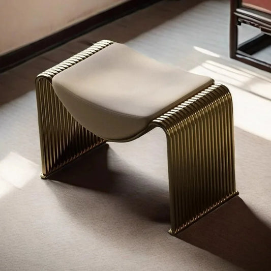 Italian Light Luxury Ottomans Wearing Shoe Changing Cosmetic Stool Household Porch Living Room Furniture Le Tabouret XYDZ