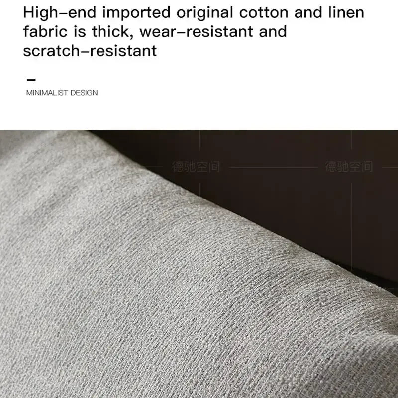 Italian Couch  For Living Room Minimalist Cotton And Linen Fabric Sectional Sofa Large Flat Floor Designer Living Room Sofas