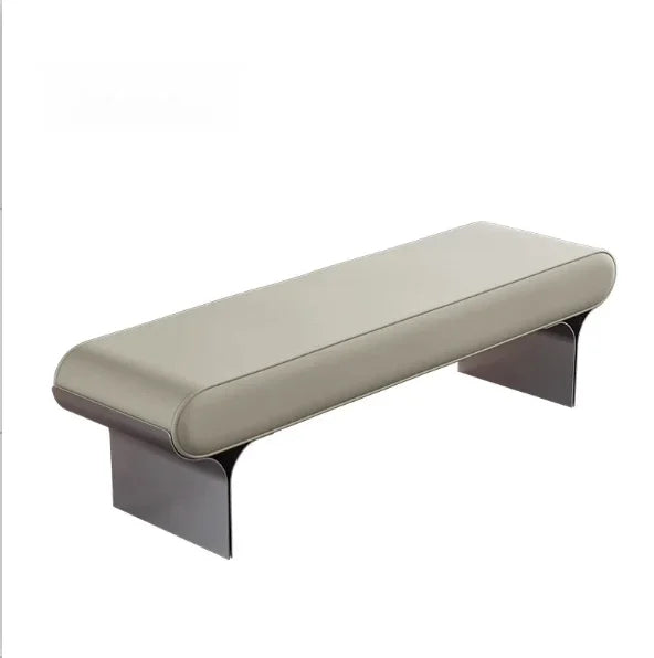 Leather Modern Bench Minimalist Upholstered Entryway Bench Stylish Living Room Bedroom Furniture for Home Decor