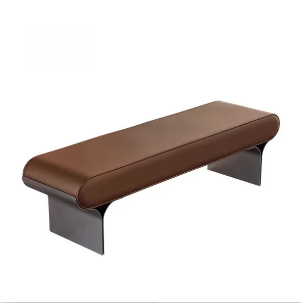 Leather Modern Bench Minimalist Upholstered Entryway Bench Stylish Living Room Bedroom Furniture for Home Decor