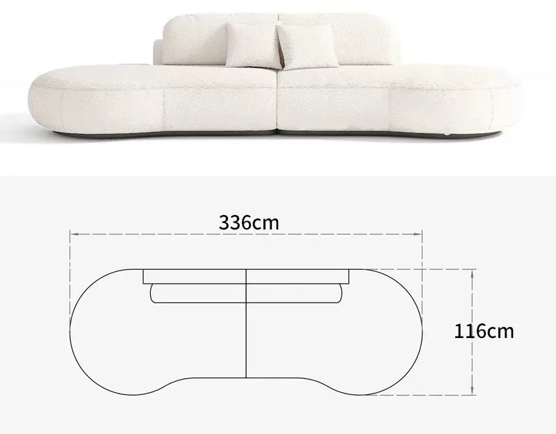 Italian U Shape Technology Fabric Sofa Online Celebrity Living Room Special Shaped Corner Combination Sofa Divano Furniture