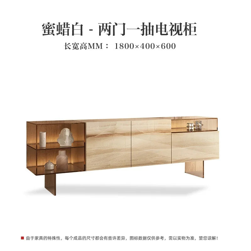 Italian Minimalist Floating TV Cabinet Modern Simple Acrylic Living Room TV Cabinets Home Furniture שידה לטלויזיה בסלון FYFS