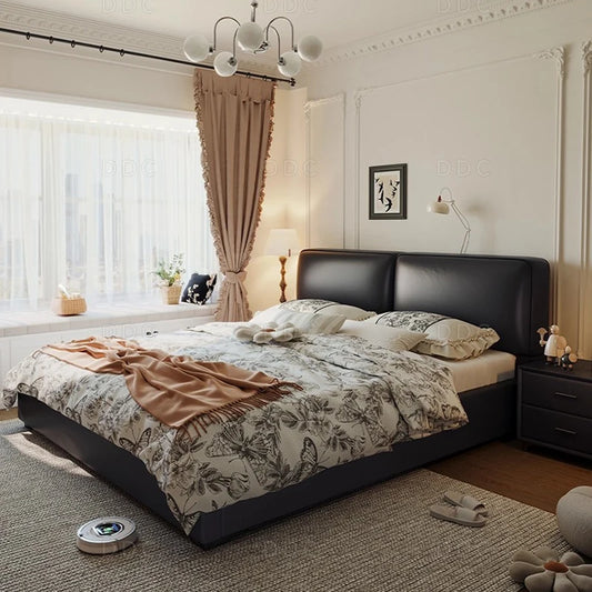Italian Minimalist Designer King-Size Bed Modern Simple Nordic Master Bedroom Double Beds Guesthouse Bedroom Furniture FYBB