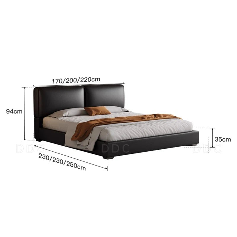 Italian Minimalist Designer King-Size Bed Modern Simple Nordic Master Bedroom Double Beds Guesthouse Bedroom Furniture FYBB