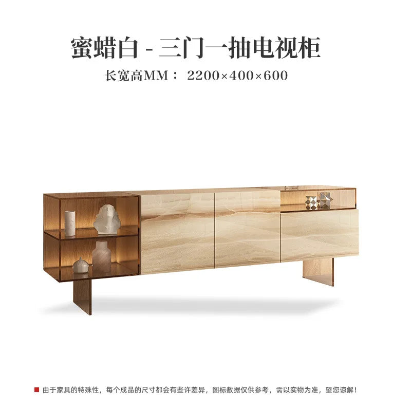 Italian Minimalist Floating TV Cabinet Modern Simple Acrylic Living Room TV Cabinets Home Furniture שידה לטלויזיה בסלון FYFS