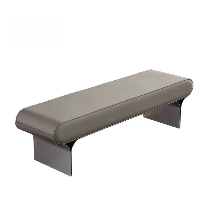 Leather Modern Bench Minimalist Upholstered Entryway Bench Stylish Living Room Bedroom Furniture for Home Decor