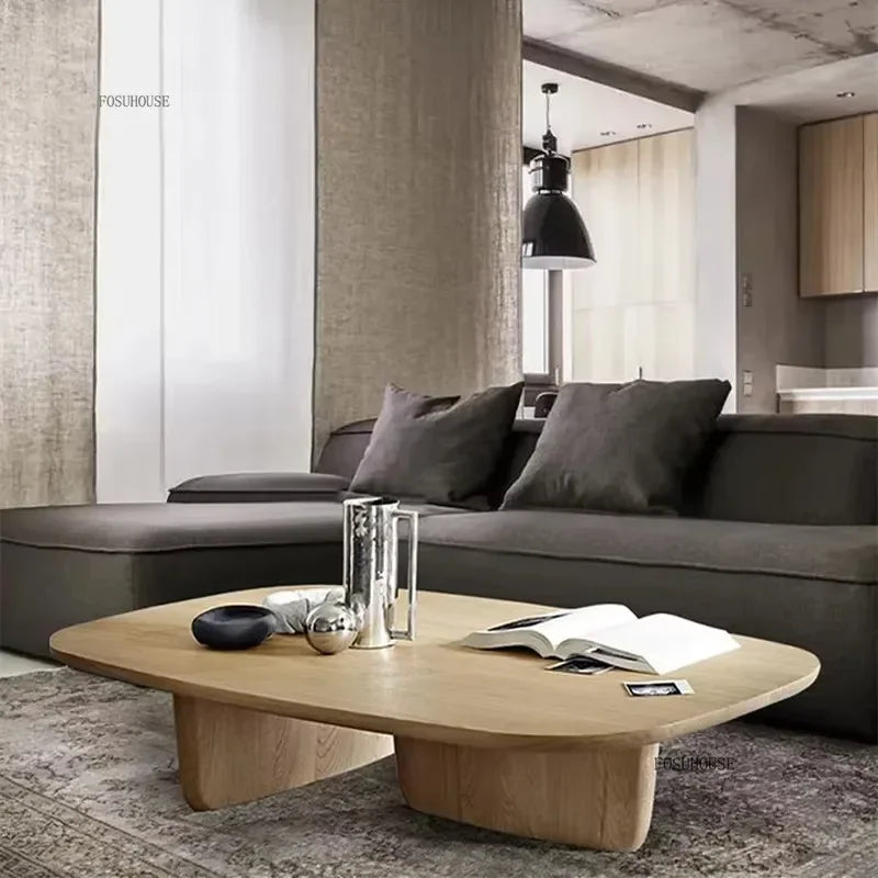 Modern Minimalist Coffee Table Luxury Creative Design Home Living Room Furniture Nordic Wabi Sabi Style Wood Coffee Tables a